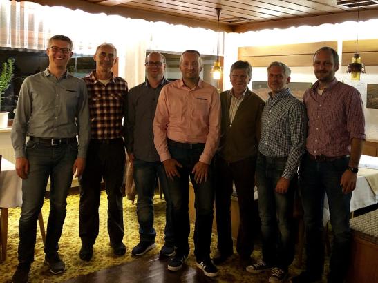 Předsednictvo 2019: (v. l.) Manfred Göhl, Alfred Schöberl, Jürgen Mark, Andreas Ackermann, Rudi Trummer, Frank Kiener, Matthias Ziegler (es fehlt: Stefan Schnurrer)